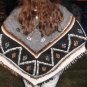 Embroidered Poncho,jacket made of Alpacawool