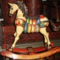 Rocking horse,hand painted and carved,cedarwood