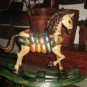 Rocking horse,hand painted and carved,cedarwood