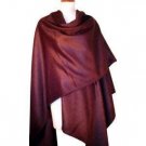 Cape made of surialpaca wool, burgundy wrap