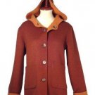 Hooded Jacket,pure Alpaca wool, elegant Outerwear