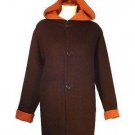 Long Coat with hood, pure Alpaca wool outerwear