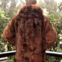 Brown Alpaca pelt jacket for men, fur outerwear