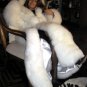 Maxi fur hooded long coat, fur outerwear