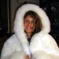 Maxi fur hooded long coat, fur outerwear