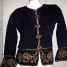 Embroidered black jacket, Alpacawool