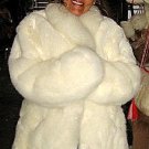 White fur Jacket, Babyalpaca pelt, outerwear