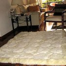 Alpaca pelt rug,white carpet,190x140 cm,74x55 Inches