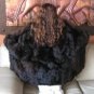 Brown Alpaca pelt midi jacket for women, fur outerwear