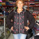Embroidered cardigan, jacket made with alpaca wool