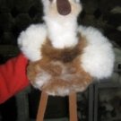 Cosy figure bird, soft toy is made with alpaca fur