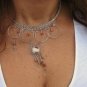 Alpaca silver necklace, jewelry with a river stone