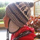 Ethnical peruvian Chullo, Woolly Hat, Alpaca wool