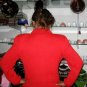Red cardigan with ziper, Alpacawool,all sizes in stock
