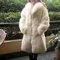 White Babyalpaca pelt long coat, fur outerwear