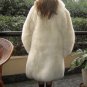 White Babyalpaca pelt long coat, fur outerwear