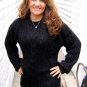 Black Sweater, cable pattern jumper, Alpaca wool