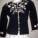 Embroidered cardigan,Jumper knitted of Alpaca wool