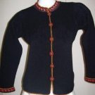 Embroidered cardigan,Jacket knitted of Alpaca wool