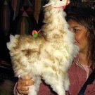 Fur alpaca figure, a soft toy handmade