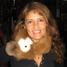 Brown alpaca pelt stola, soft fur shawl