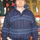 Blue turtleneck for men,sweater made of Alpaca wool