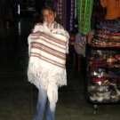 Poncho with a shawl  made of soft Alpaca fabric