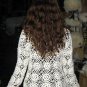 Crocheded longsleeve Blouse,fine white Alpaca wool