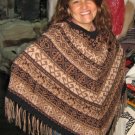 Embroidered poncho from Peru made of Alpaca wool