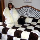 Set of fur bedspread,pilows and snake, alpaca pelt