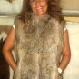 Rabbit chinchilla pelt vest, fur jacket, outerwear