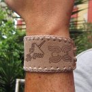 100 Ethno bracelets made of buck skin, wholesale