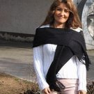 Black scarf,shawl made of Alpaca wool