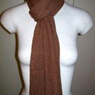 Brown crocheted scarf,shawl made of Babyalpaca wool