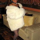 White midi fur jacket,Babyalpaca pelt,outerwear