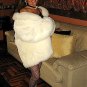 White midi fur jacket,Babyalpaca pelt,outerwear
