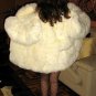 White midi fur jacket,Babyalpaca pelt,outerwear