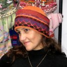 Beanie hat made of alpaca wool & hand-embroidery, cap