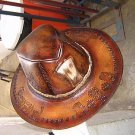 Typical Goucho leather hat, calf leather, stetson
