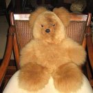 Brown fur teddy bear, made of alpaca fur, toy