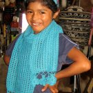 Light blue scarf, shawl made of alpacawool