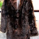 Long dark brown fur coat for men,babyalpaca pelt,outerwear