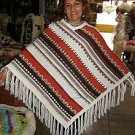 Poncho made of pure Alpaca wool hand-embroidery, outerwear