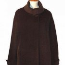 Brown parka,coat with turtleneck, Surialpaca wool