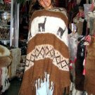 Peruvian poncho,natural Alpaca Wool,Coat