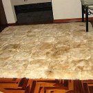 Alpaca fur carpet from Peru with a cube design, 80 x 60 cm
