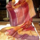 Weaved shawl,mix of Babyalpaca wool and Silk wrap