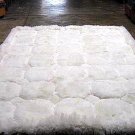 Alpaca fur rug from Peru,white throw,74x55 Inches