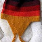Rainbow Chullo, Woolly Hat with ear flaps,alpacawool