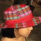 Childrens Summer Sun Hat Red Multicolour of peru